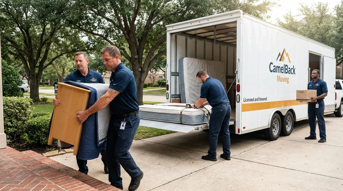 Crew loading residential truck for cross-state move from Kenvil, NJ